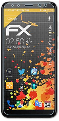 atFoliX Película Protectora compatible con Huawei Mate 10 Lite/Maimang 6 Lámina Protectora de Pantalla, antirreflejos y amortiguadores FX Protector Película (3X)