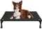 Veehoo Cooling Elevated Dog Bed - Portable Raised Pet Cot with Washable & Breathable Mesh, No-Slip Rubber Feet for Indoor & Outdoor Use, Oversize Package, Medium, Black