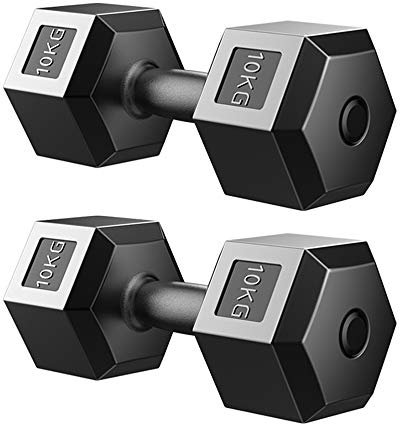 Dumbbells Sechskantgewicht der Gummihantel 2,5/5 / 7,5/10 kg Trainingsarm Muskel Sechseckige Hantel Männer Fitness Haushaltsgeräte können Liegestütze Machen