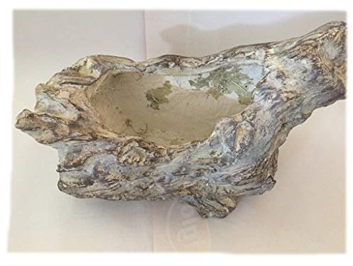 Deko Terasse Haustür Gesteck Pflanzgefäß naturfarben 1 Modell sortiert Holz-Optik 42x14cm Landhaus aus Magnesia von Hand gefertigt, wetterfest