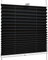 SchattenFreude Klemmfix-Plissee für Fenster | Mit Klemm-Haltern | Ohne Bohren | Schwarz, Breite: 160cm x Höhe: 130cm
