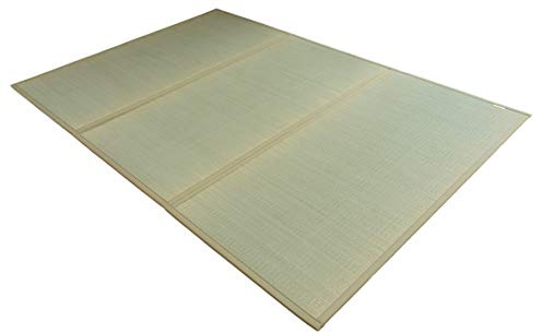 FULI Japanese Tatami Mattress, Foldable Igusa Rush Grass, Natural, Full