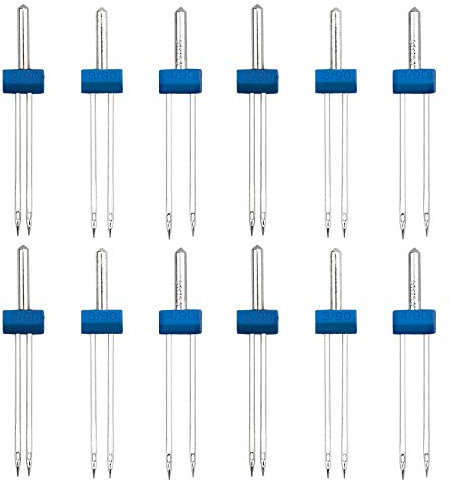Winfred 12 Stücke Nähmaschinennadel, Nähen Maschine Nadeln mit Anleitung, Universal Nähmaschine Nadeln Set für Haushalt Nähen 2 3 4mm