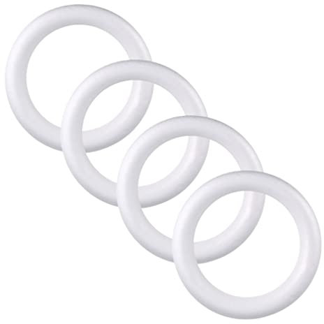 TOPBATHY Ringe 4 Stück Ring Styroporkranz Kranz Rohling Styropor 30cm 40cm Metall Draht Kranz Rahmen Osterkranz DIY Kunsthandwerk Valentinstag Ostern Deko Kind Schaum Weiß Modell Hochzeit