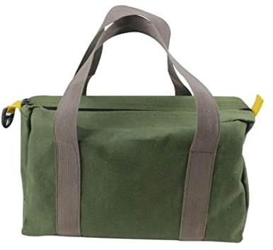 Tool Bag Organiser Tool Bags Heavy Duty Work Tool Bags for Men Canvas Multifunction Tote Bag Tool Storage Bag Wide Mouth Waterproof Handbag Portable Toolkit for Men and Women, 16inch