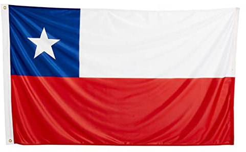 Chile Flagge Nationalflagge Chile Nationalbanner Chile Flagge Banner Gartenflagge, 90 x 150 cm, 1 Packung