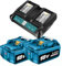 VOLT1799 Batterie de Remplacement 5,0Ah pour Makita 18V Batterie BL1850 BL1860 BL1840 BL1830 LXT-400 avec Affichage LED + 6.5A DC18RC Chargeur