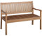 Outsunny Gartenbank 2-Sitzer Sitzbank aus Holz Parkbank bis 200 kg Bank Terrassenbank mit Rückenlehnen Gartenmöbel Pappelholz Gelb 126,8 x 62 x 91,3 cm