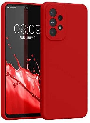 kwmobile Housse Compatible avec Samsung Galaxy A33 5G Coque - Housse de téléphone Protection Souple en TPU Silicone - Rouge Classique