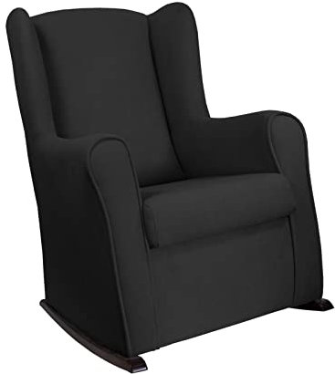MUEBLIX.COM | Mecedora Oporto | Sillón de Lactancia | Mecedoras de Salón Modernas | Butaca de Lactancia | Tela Antimanchas | Mecedora para Dormitorio o Salon | Color Antracita