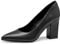 Zhabtuc Schwarz Blockabsatz High Heels Pumps für Damen Elegant Chunky Heel Absatzschuhe 8CM/3,15 Zoll Blockabsatz Schuhe Geschlossen Lack Pumps Spitz Slip-on Hohe Schuhe mit Dicker Absatz 38,5EU