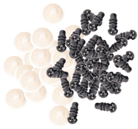 Beavorty Augen Für Häkeltiere 3mm 100 Stücke Augen Dichtung DIY Schwarz Sicherheitsaugen Schraube Augen Unterlegscheiben Für Plüschtier Puppen Puppenherstellung 5Mm Puppenaugen Zum Stecken 7mm