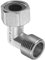 M METERXITY 90 Degree Elbow - Pipe Fitting 90 Degree, L Shape Pipe Fitting with Sealing Gasket, Apply to Air Water Gas, (G1/2 Male to Female Thread, Silver)