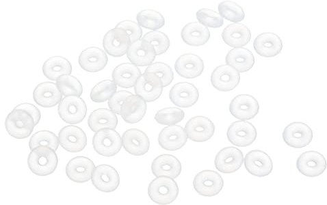 QUARKZMAN Silikon O-Ringe 5mm AD 1mm ID 2mm Breite VMQ Siegel Dichtung für Verdichter Ventile Schlauch Reparatur Weiß 50Pack