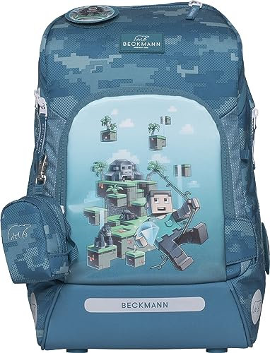 Beckmann, Schulrucksack Active Air FLX Jungle Game, Grundschule, 1. Klasse, inkl. Regenüberzug, 20-25L, Green