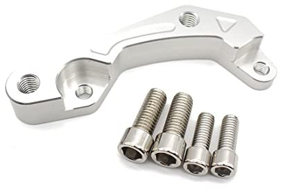 Oikabio Motorrad Bremssattel Adapter Code Bremssattel Rotor Adapter Halterungen für XMAX300 Xmax 300(Silber)