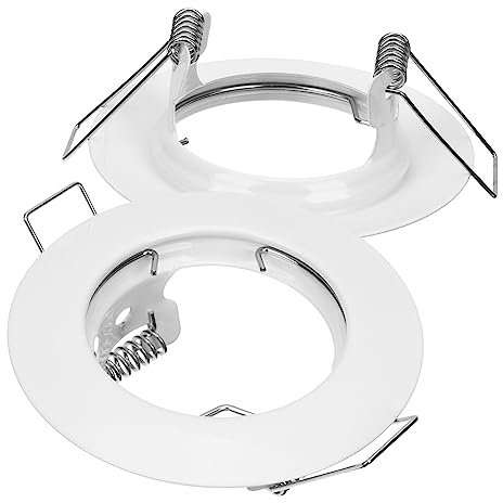 jojofuny 2stücke Einbaurahmen Einbaustrahler Abdeckung Weiß Recessed Ceiling Can Deckeneinbaurahmen Led Einbauspots Ersatz Lichtschacht Abdeckung Für Wohn Geschäftsbereiche