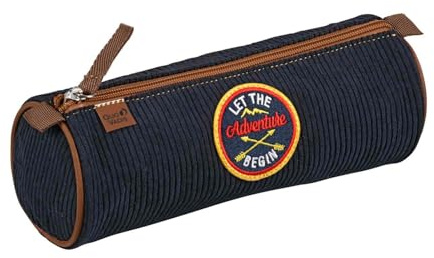 Quo Vadis - Trousse scolaire - Ronde - Louise & Arthur - petit explorateur - 23x8x8 cm - Toile (polyester) - 1 compartiment(s)