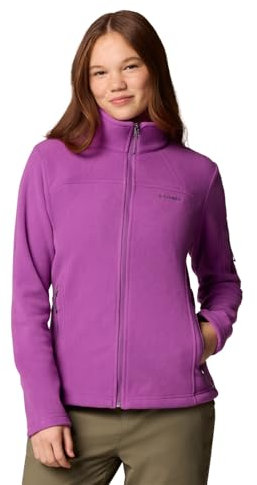 Columbia Women's Fast Trek 2 Jacket, Full Zip Fleece Jacket, Razzle, M