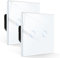 CNBINGO Touch Lichtschalter,Glas Lichtschalter Unterputz 2 Fach 2 Weg Wandschalter mit Glasrahmen 86mm Touch Schalter,Weiß,2 PCS