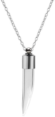 ZIVUYTAQ Urn Necklace for Ashes Glass Vial Necklace Stainless Steel Urn Necklace for Women Men