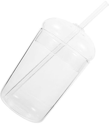 PRETYZOOM Botella De Jugo De Vidrio Vasos De Café Reutilizables Vaso De Café Reutilizable Vaso De Vidrio Pajita