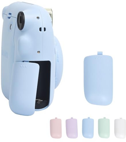 HIYQIN 2 Pack - Plastic Battery Cover for Mini 12, Battery Cover Replacement Compatible with Fujifilm Instax Mini 12 Instant Camera, for Instax Mini 12 Battery Door - Blue