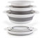 Surwin Escurridor Plegable, 3 Piezas Colador Plegable Escurridor Verduras Escurridor Plegable Silicona Colador Pasta Colador De Cocina para Frutas,Verduras (Blanco)