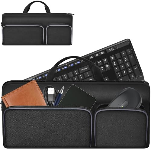 Reiseetui für Logitech MK270 / MK345 / MK335 / MK955 / MK235, für HP 230, für Apple Magic Keyboard, Tastatur-Tragetasche mit Tasche für Logitech-Maus und USB-Empfänger (nur Box), Medium