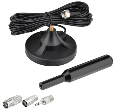 Bingfu FM Antenna Replacement for Home Stereo Radio Receiver Indoor for Pioneer Onkyo Yamaha Marantz Sherwood Digital HD Radio Bluetooth AV Audio Video Theater Tuner FM Magnetic Base Antennas