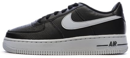 NIKE Air Force One Boys' Black Trainers, Black, 3.5 UK