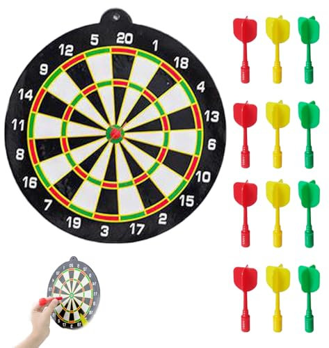 Kinder Dartscheibe, Dartscheibe Kinder, Dartscheiben Mit 12 Dartpfeilen, Magnetisches Kinder-Dartscheiben-Set, Dart Scheibe, Magnetische Dartscheibe, für Drinnen und Draußen, Party-Spiele, Geschenke