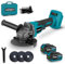 Yofidra 21V Cordless Angle Grinder, 2X 3.0Ah Batteries Cordless Angle Grinder, 600W, 5600RPM, 3-Speed Control,125mm Side Disc Battery Powered Tool for Cutting, Polishing and Sanding