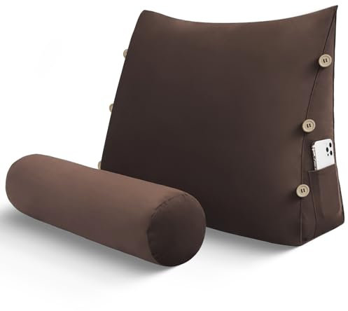 LELEFIDO Lesekissen für Bett und Sofa,Dreieckiges Lesekissen als Keilkissen für Bett, Bettkissen Rückenlehne oder Kopfende, Verstellbarer Bettkeil als Bequeme Rückenstütze