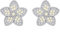 Hawaiian Plumeria Stud Earrings 925 Sterling Silver Cz Flower Earrings Flower Jewellery for Women Mom