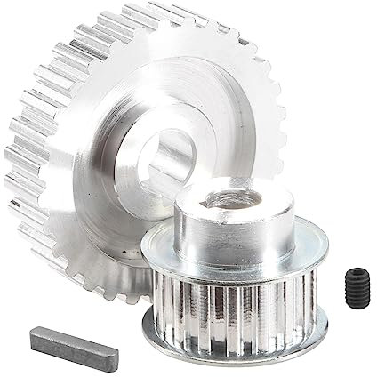 Cpolebev 2 StüCke Metall Synchron Scheibe Getriebe Motor Riemen Antriebs Rad Getriebe S Cj0618 Mini Dreh Maschine Getriebe, Metall Schneide Maschine Getriebe