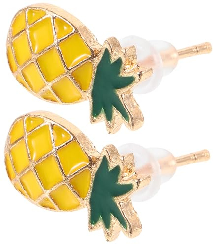 LIFKOME Fruchtohrringe Goldohrringe Creolen Große Tropische Ohrringe Modeschmuck Für Frauen Simulations Lebensmittelohrring Mädchenohrringe Strandschmuck Sommerschmuck Kunststoff