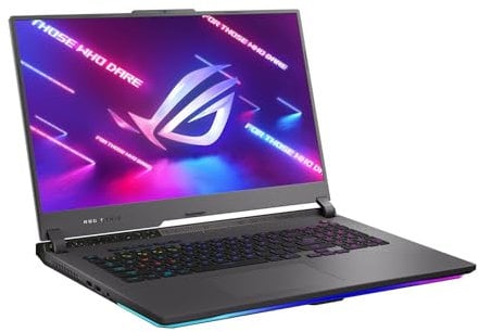 Asus ROG STRIX-G17-713PV-HX168W G17 17 Pouces FHD 144Hz Pc Portable (processeur AMD Ryzen 9 7940HX, 16GB DDR5, 1TB SSD, NVIDIA GeForce RTX 4060 TGP 140W, Windows 11 Home) – Clavier AZERTY