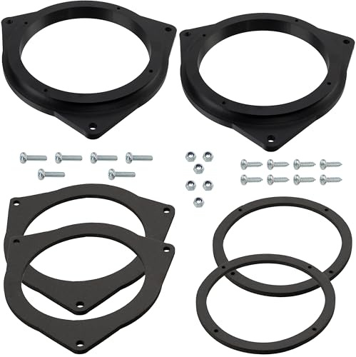 AERZETIX - Kit de 2 adaptadores para Altavoces Ø165 mm | Puertas Delanteras/traseras | Compatible con Toyota Auris