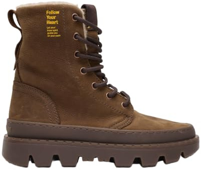 Satorisan - Unalome Laces Premium Wool - High-top Damen - Vintage Leder Stiefel Bequem, Nachhaltig und Dauerhaft - Mid Brown - 41