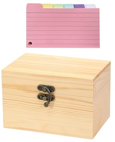 LeeQinersw Karteikartenhalter mit Schublade, Registerkarten für Karteikarten,