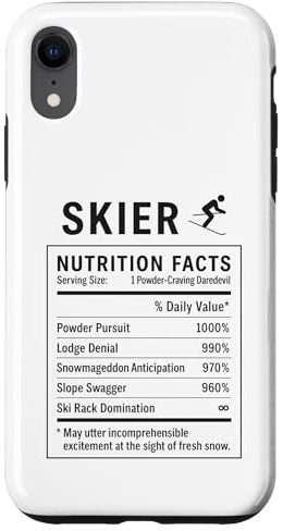 Lustiger Skifahrer Hülle für iPhone XR