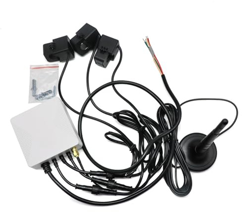 Jeanoko Intelligentes WLAN-Energiemessgerät, Echtzeit-Tracking mit 3 X 80-A-Klemme für die Heimautomatisierung und -steuerung, Anwendbar für Energiesparende Menschen