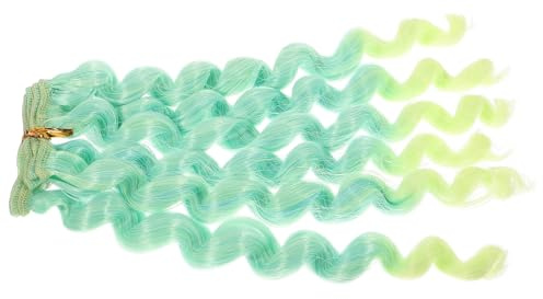 Alipis Locken Perücke für Puppenhaar Realistische Puppenhaar-Simulation Perückenmaterial mit Farbverlauf Schlicht und Elegant im Design Fließende Linien Sicher und Leicht Strapazierfähig