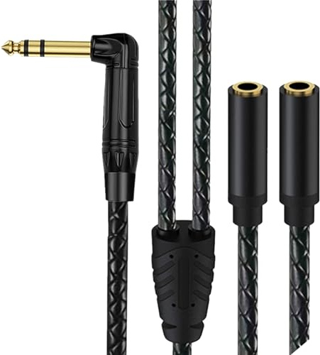 FHGSPQWM 1 / 4inch / 1 / 8inch Stereo Male to 2x6.35mm / 3.5mm Female Cable Stereo Headphone Guitar Extension Cable Cord for Amplifier
