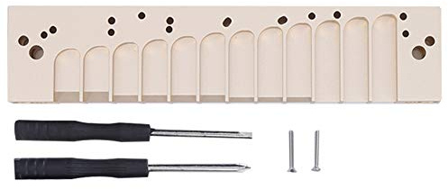 Harmonica Comb 12 - Hole Chromatic Scale, Replacement for 270D 270 LA12 TOOTS Reed Plate, Aluminum Alloy Metal Comb with Screw Kit for Improved Airtightness and (Gold)