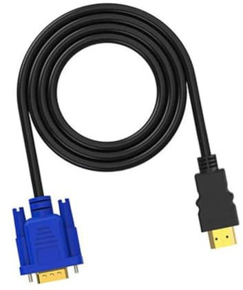 WheatThrive Adaptateur HDMI vers VGA, câble HDMI, câble VGA, convertisseur HD, adaptateur de moniteur PC pour ordinateur portable, TV, bureau, projecteur, 1 m
