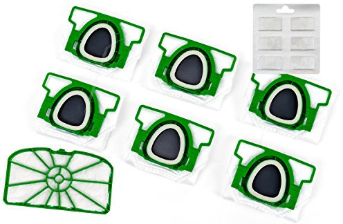 Hepa-Set 6 Staubsaugerbeutel Premium + Motorschutzfilter + Duftchips geeignet für Vorwerk Kobold VK 200