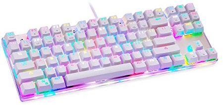 MOTOSPEED Mechanische Gaming-Tastatur K87S RGB (Weiß)