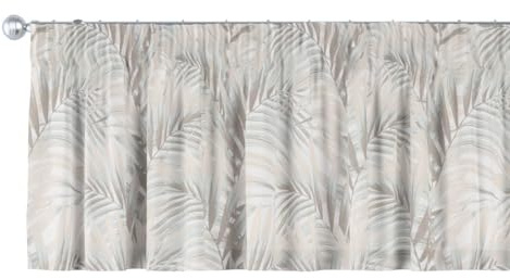 dekoria Kurzgardine mit Kräuselband Schal Gardine Dekoschal 260 x 40 cm grau-beige